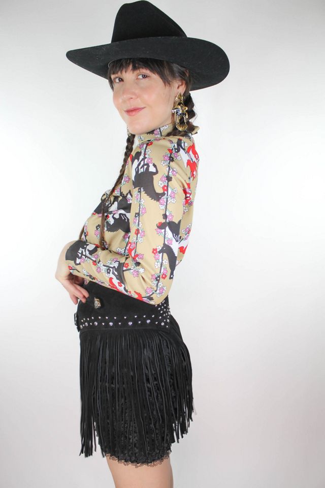 1960s Western Horse Print Turtleneck Blouse Selected By Moons + Junes Vintage #2