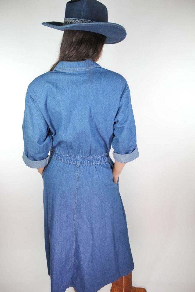 Vintage Western Fringe Coraline Studded Denim Maxi Dress Selected By Moons + Junes Vintage #3