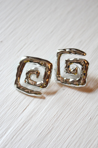 Женские серьги Moons + Junes Vintage Greek Geometric Silver Selected, цвет: Серебряный — фото 3