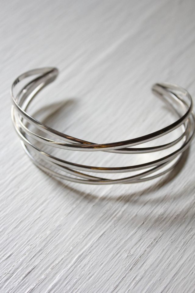 Y2K Silver Multi-Layer Arm Cuff Selected By Moons + Junes Vintage #3