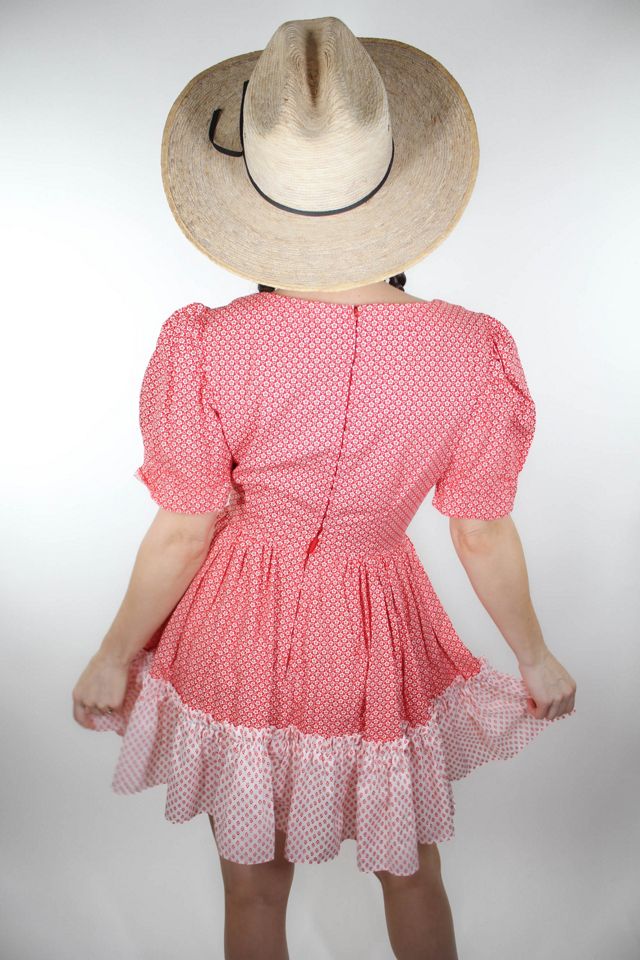 1950s Red Western Square Dance Prairie Mini Dress Selected By Moons + Junes Vintage #3