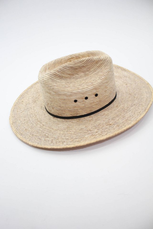 Vintage Natural Palm Leaf Straw Cowboy Hat Selected By Moons + Junes Vintage #3