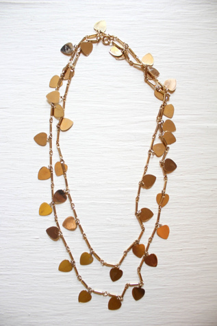 Vintage Heart Charm Gold Layering Necklace Selected By Moons + Junes Vintage