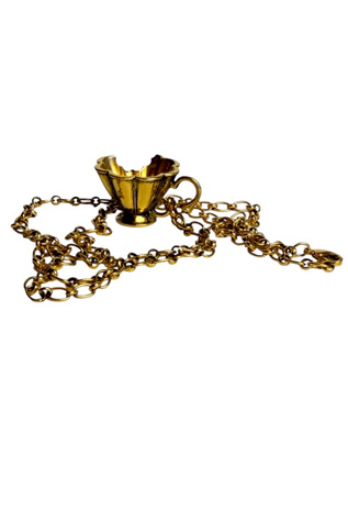 Vintage Gold Cup Charm Necklace Selected By Ankh By Racquel