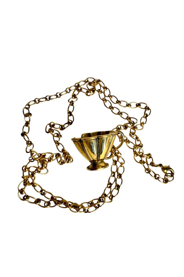 Vintage Gold Cup Charm Necklace Selected By Ankh By Racquel #1