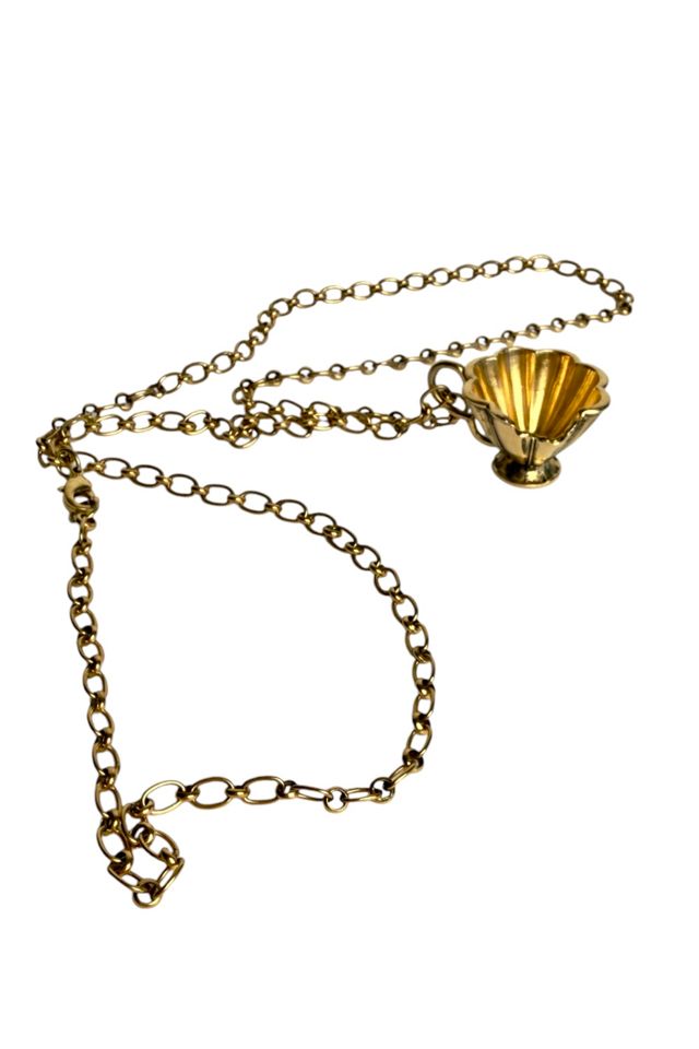 Vintage Gold Cup Charm Necklace Selected By Ankh By Racquel #3