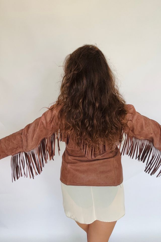 Vintage Leather Fringe Jacket Selected by Atlantic Vintage #3