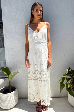 90s Cutwork Maxi Dress Selected by Madly Vintage