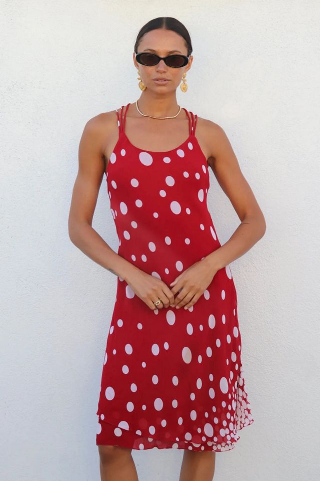 90s Polka Dot Bias Cut Dress Selected by Madly Vintage #3