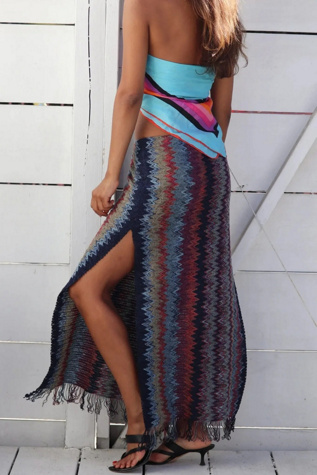 Reworked Missoni Skirt in Crimson Canyon Selected by Madly Vintage