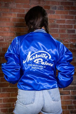 Vintage 80s Nashville Palace Satin Bomber Jacket Selected by Black Shag Vintage