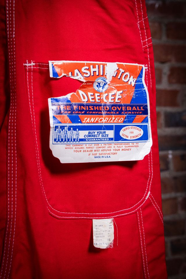 Vintage Dee Cee Deadstock Red Overalls Selected by Black Shag Vintage #3