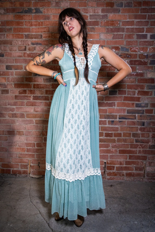 Vintage 70s Gunne Sax Sleeveless Dress Selected by Black Shag Vintage
