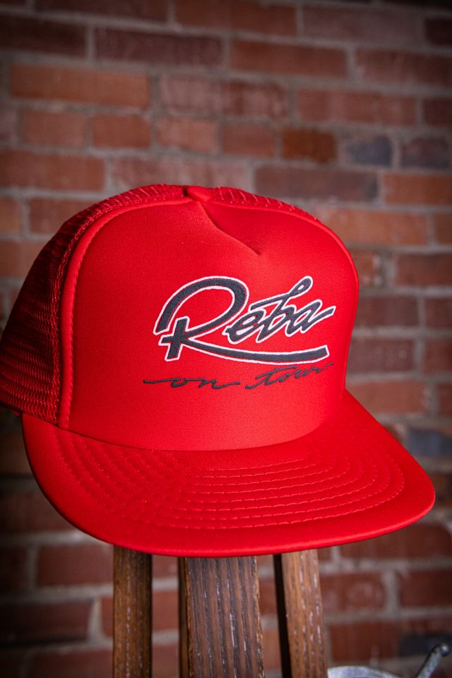 Vintage 90s Reba On Tour Red Trucker Hat Selected by Black Shag Vintage #1