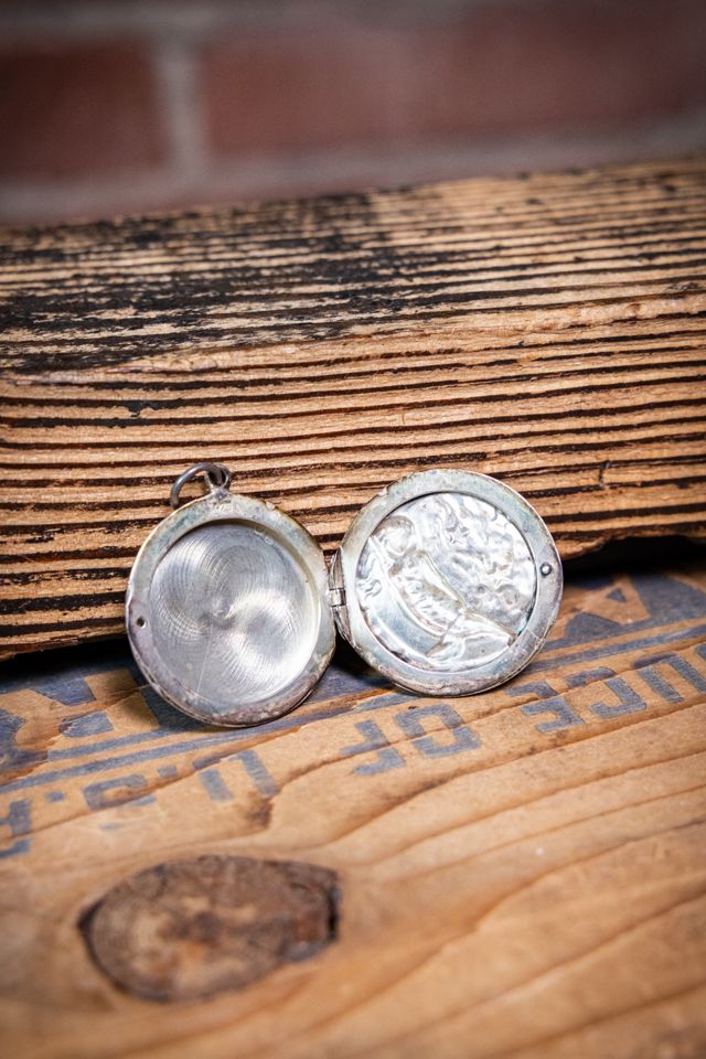 Vintage "Lady of the Moon" Sterling Silver Locket Selected by Black Shag Vintage #2