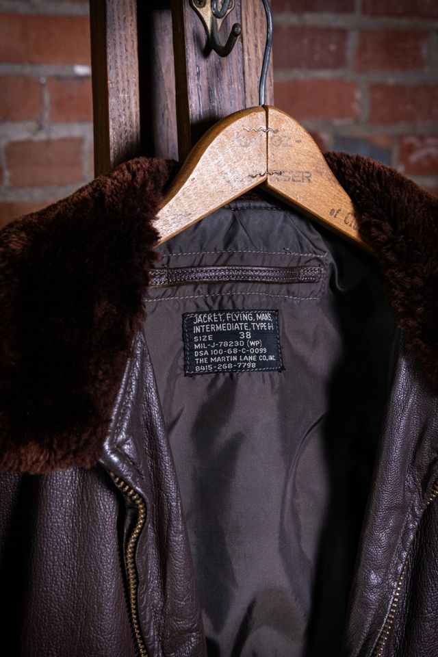 Vintage USN G-1 Brown Leather Bomber Jacket Selected by Black Shag Vintage #3