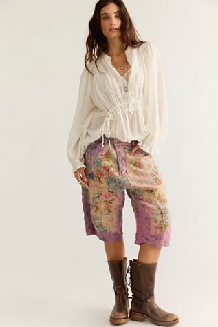 Magnolia Pearl Floral Miner Denim Shorts