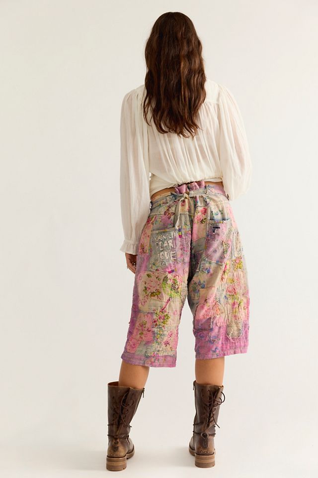 Magnolia Pearl Floral Miner Denim Shorts #1