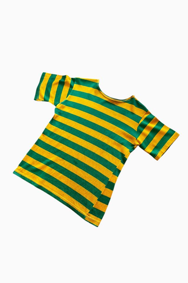 Vintage 1960s Green And Yellow Striped Jersey Selected By Vintage Warrior #1