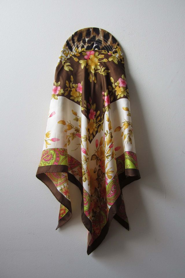 Highdive one-of-a-kind THE EDIE Scarf Hat in Autumn Bloom Leopard Print #1
