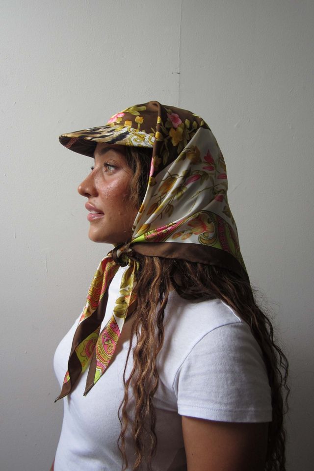Highdive one-of-a-kind THE EDIE Scarf Hat in Autumn Bloom Leopard Print #2