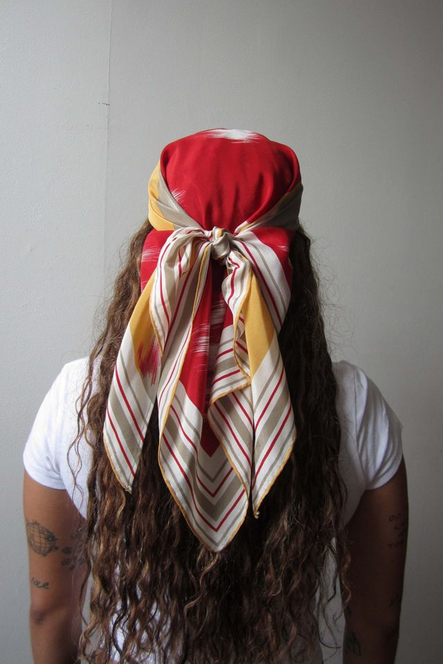 Highdive one-of-a-kind THE EDIE Scarf Hat in Safari Sunrise Print #1