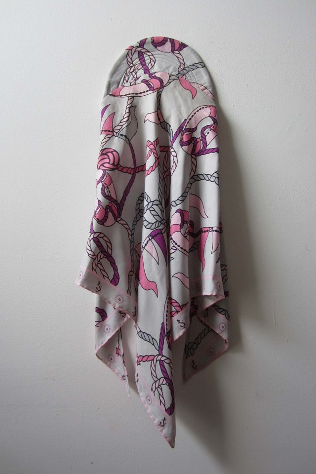 Highdive one-of-a-kind THE EDIE Scarf Hat in girly nautical print scarf #3