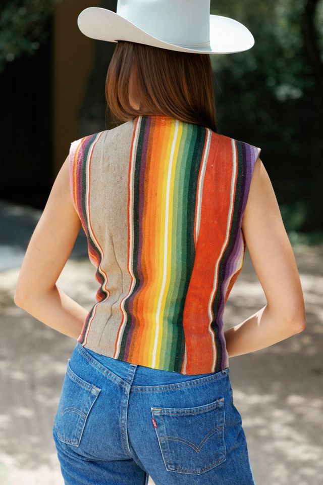 1940s Serape Back Suede Vest by Lauren Owen of Texas #2