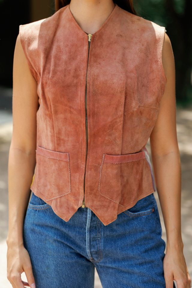 1940s Serape Back Suede Vest by Lauren Owen of Texas #3