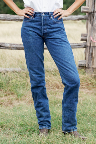 1980s 501 Levi’s Mid-Wash Straight Leg Jeans by Lauren Owen of Texas