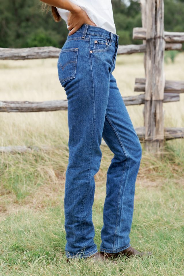 1980s 501 Levi’s Mid-Wash Straight Leg Jeans by Lauren Owen of Texas #1