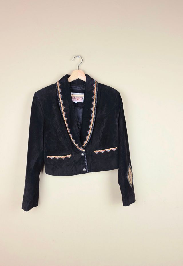 80s Vintage Cropped Leather Jacket Selected By Igala Vintage #1