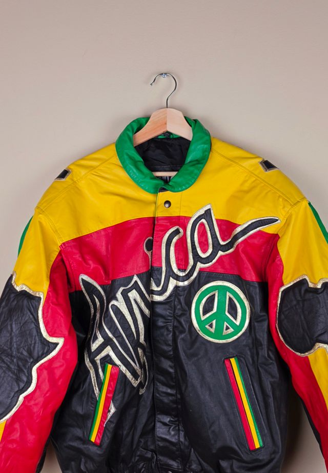 80s Vintage Maziar Africa Motherland Leather Jacket Selected By Igala Vintage #2