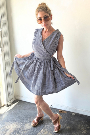 Sandy Liang Black and White Gingham Dress Selected by The Curatorial Dept.