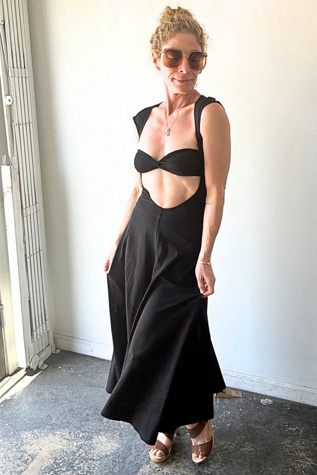 Beaufille Black Scoop Front Dress Selected by The Curatorial Dept.