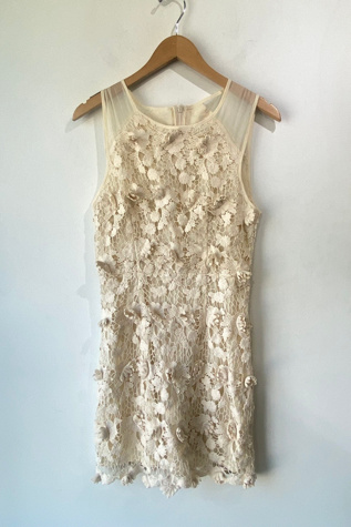 Thistlepearl Cream Embroidered Dress Selected by The Curatorial Dept.