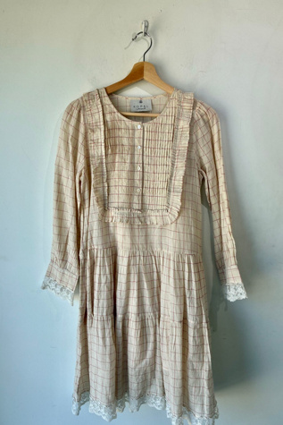 Kopal Grid Ruffle Dress with Under Slip Selected by The Curatorial Dept.