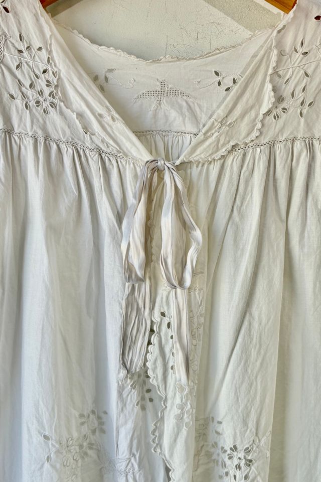 Antique Victorian Eyelet Lace  Bed Jacket Selected by The Curatorial Dept. #1