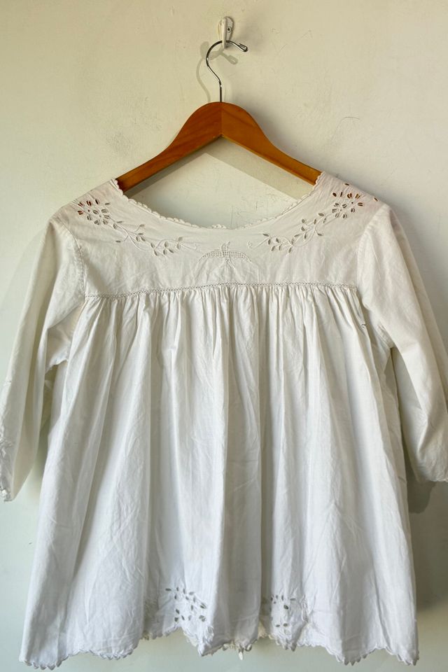 Antique Victorian Eyelet Lace  Bed Jacket Selected by The Curatorial Dept. #3