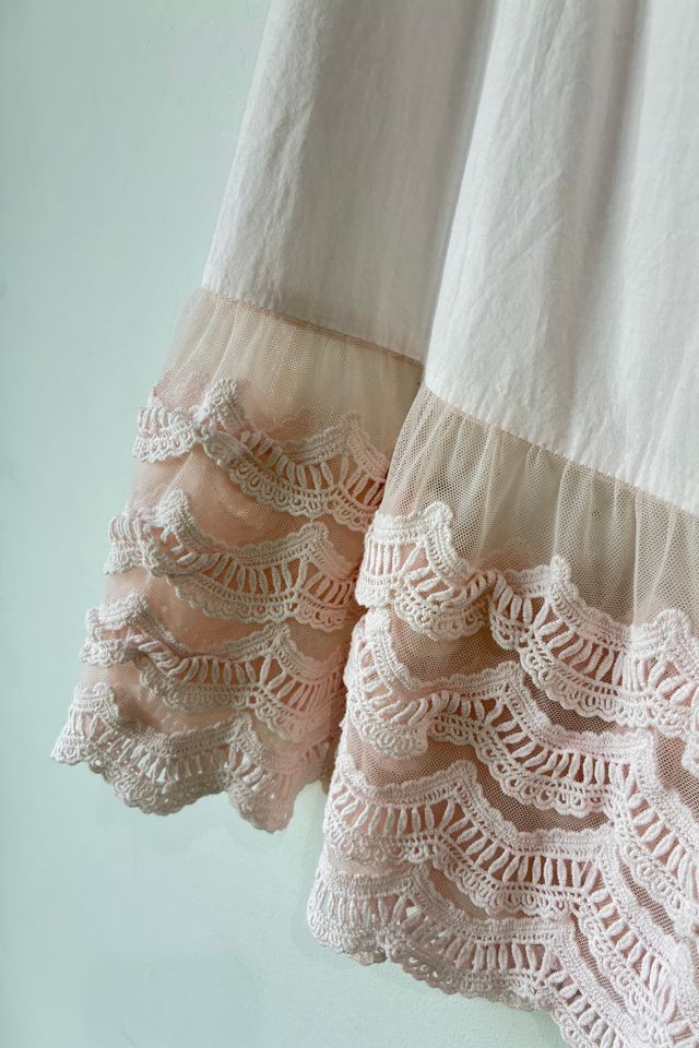 White Tiered Half Slip with Lace Selected by The Curatorial Dept. #2