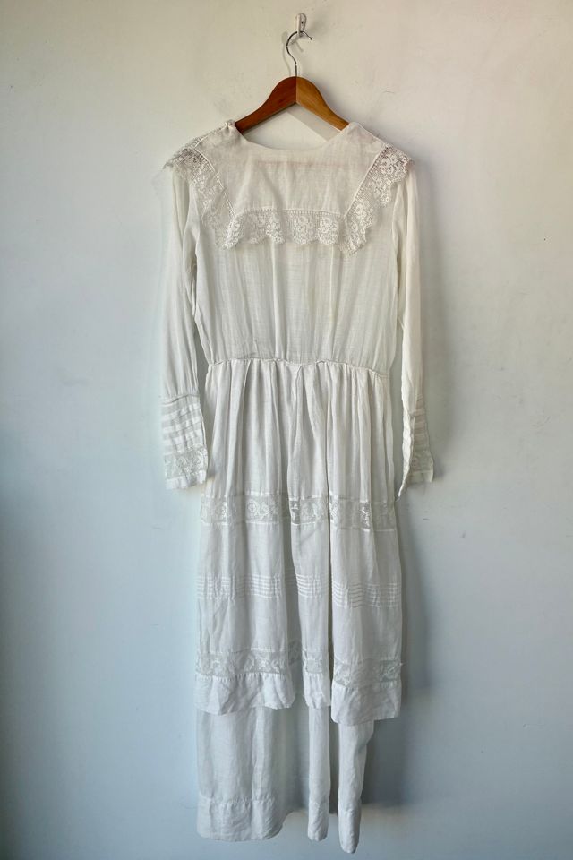 Antique Victorian White Long Lace  Dress Selected by The Curatorial Dept. #2