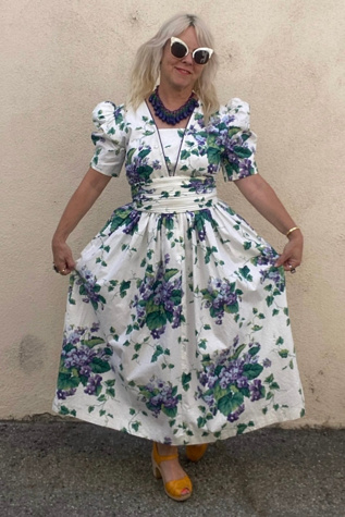 Vintage Karen Alexander Floral Print Dress Selected by The Curatorial Dept.