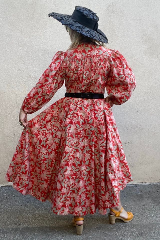 Doen Red Floral Print Maxi Dress Selected by The Curatorial Dept. #2