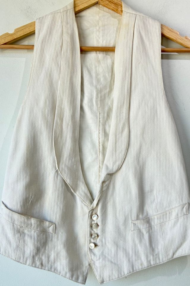 Vintage White Tuxedo Vest Selected by The Curatorial Dept. #1