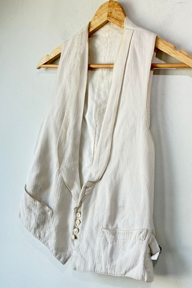Vintage White Tuxedo Vest Selected by The Curatorial Dept. #2