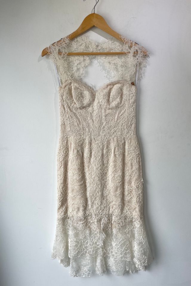 Monique Lhuillier Ivory Lace Mini Wedding Dress Selected by The Curatorial Dept. #2