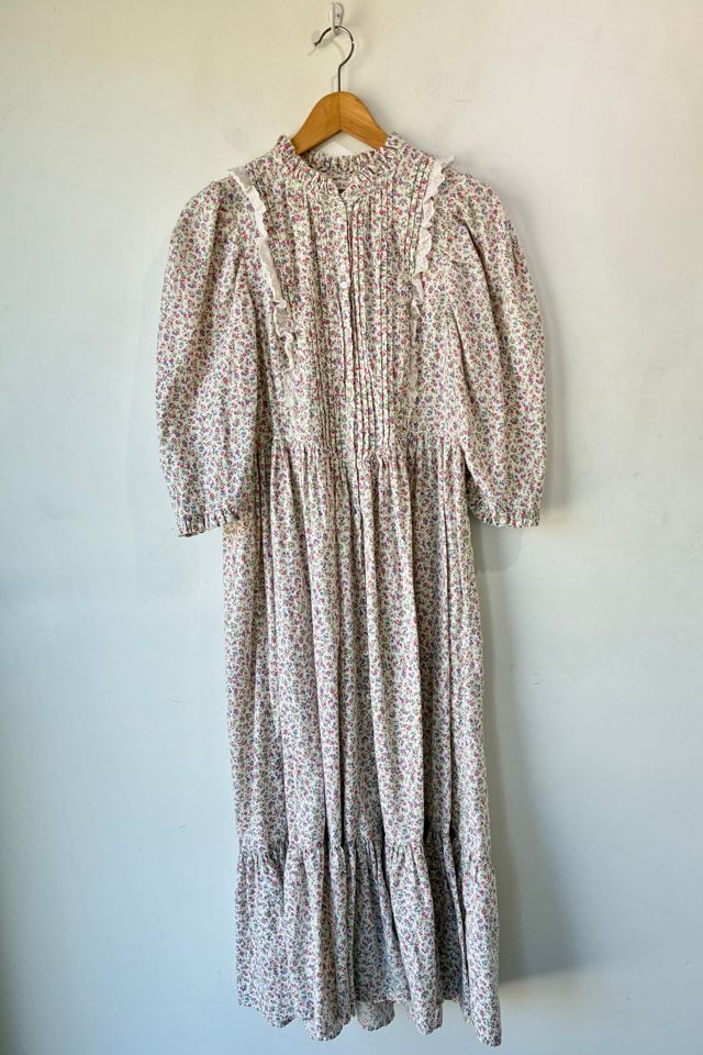 Doen Pink Floral Dress with Lace Bib Selected by The Curatorial Dept. #1