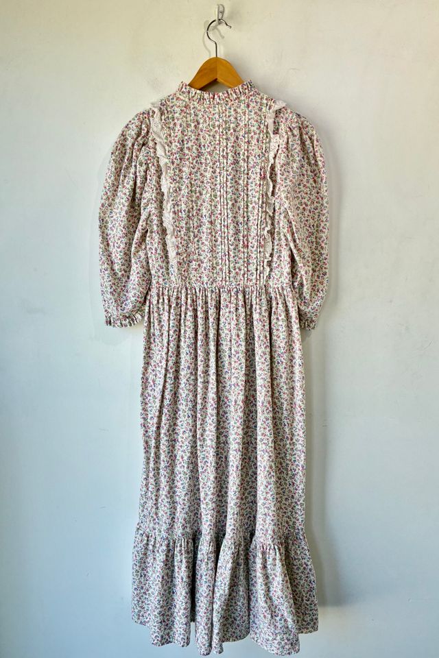 Doen Pink Floral Dress with Lace Bib Selected by The Curatorial Dept. #2