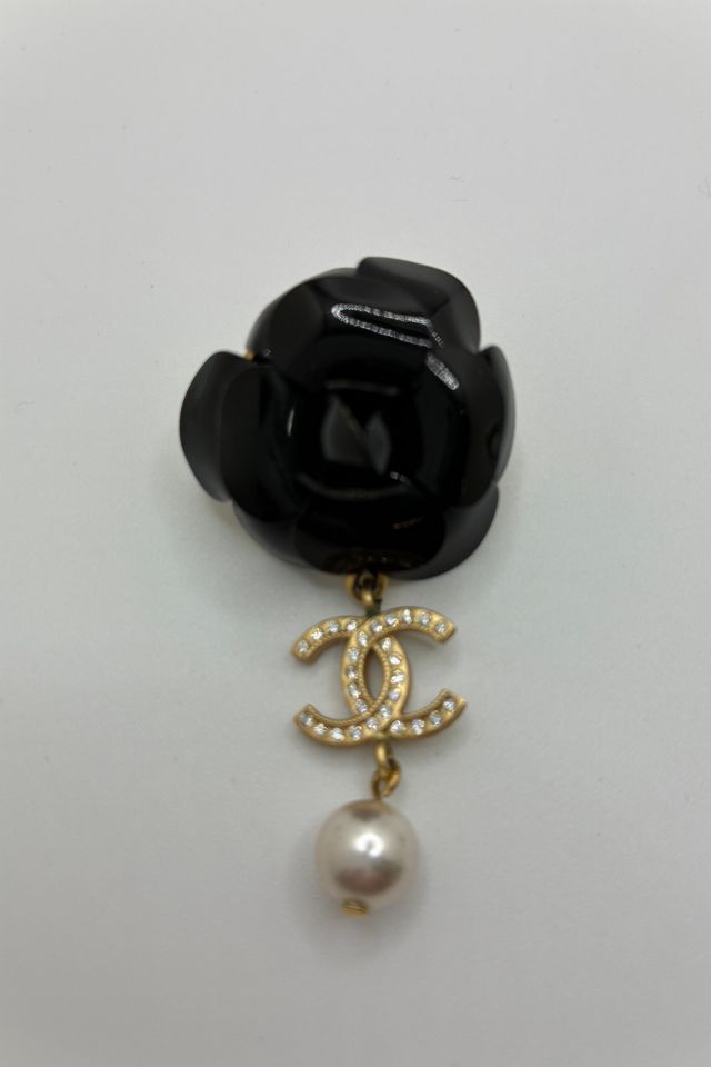 CHANEL Black Camellia Earrings Selected by The Curatorial Dept. #1