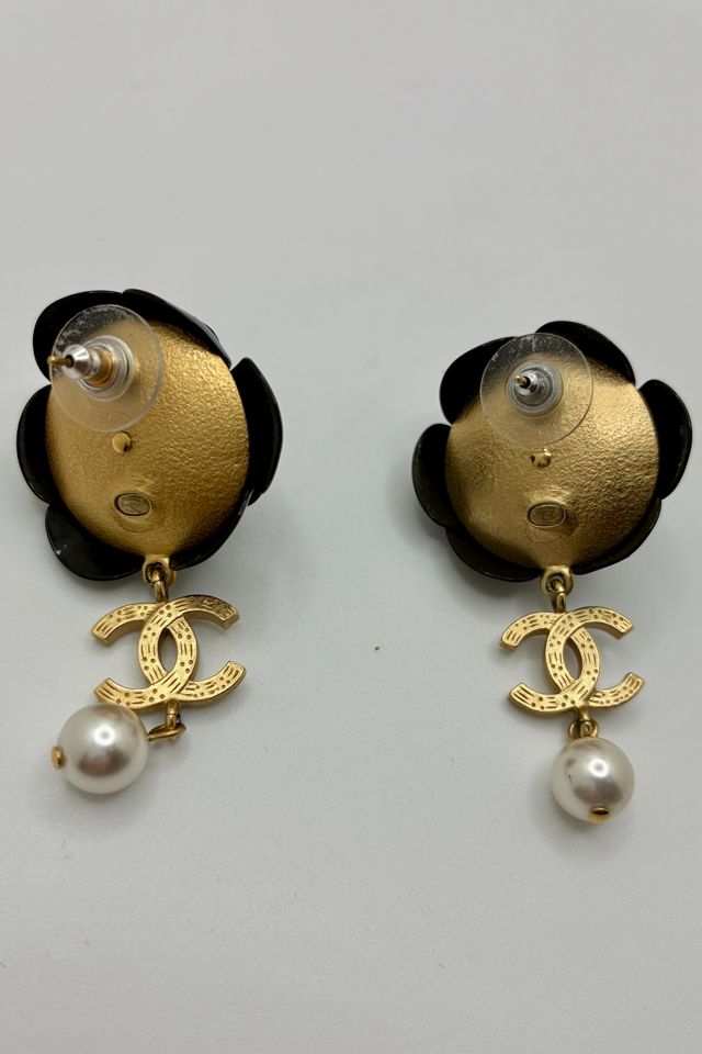 CHANEL Black Camellia Earrings Selected by The Curatorial Dept. #2